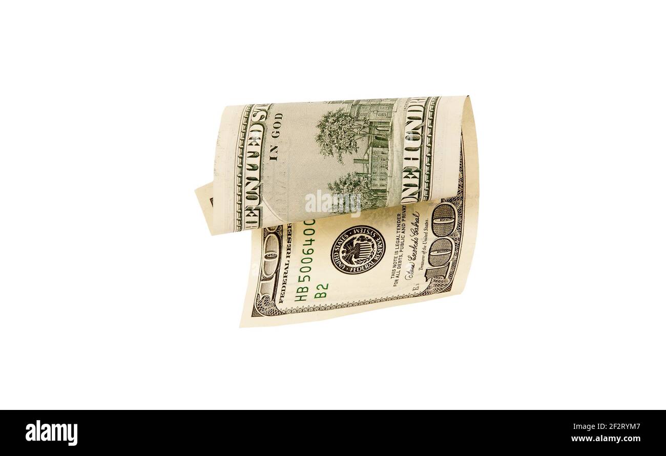 one hundred dollar bill, isolated Stock Photo - Alamy