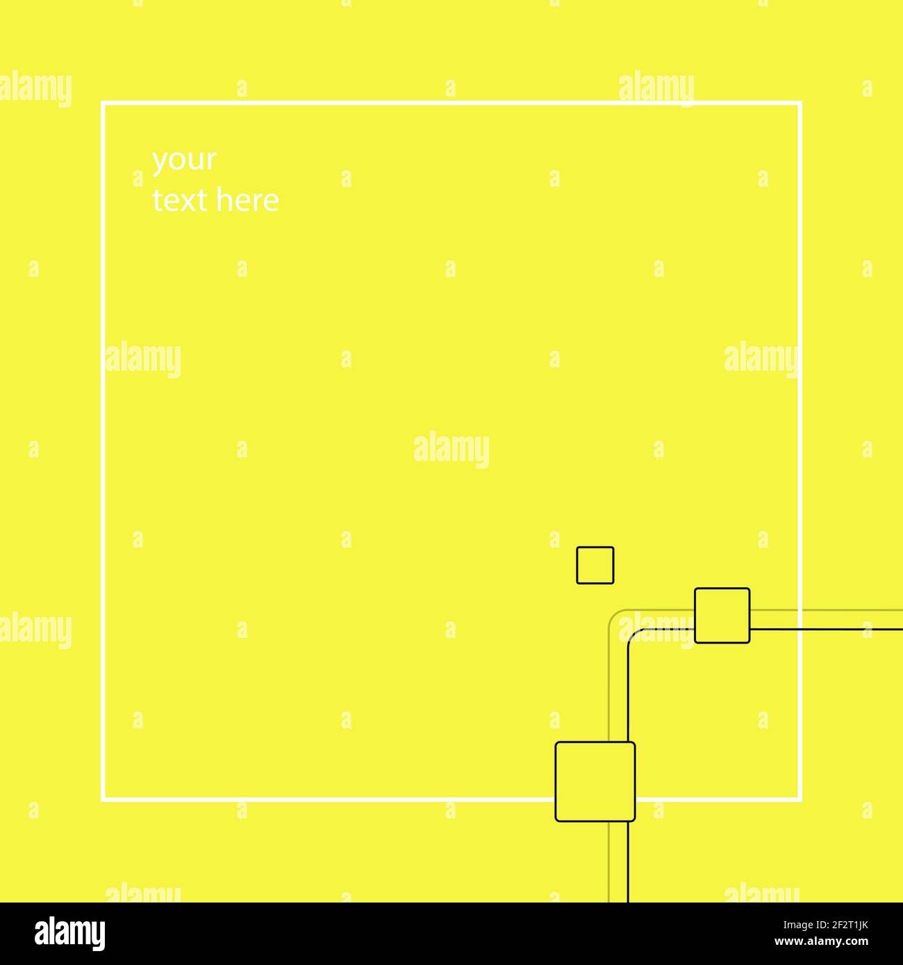 Modern style on yellow background, your text here, design template Stock Vector