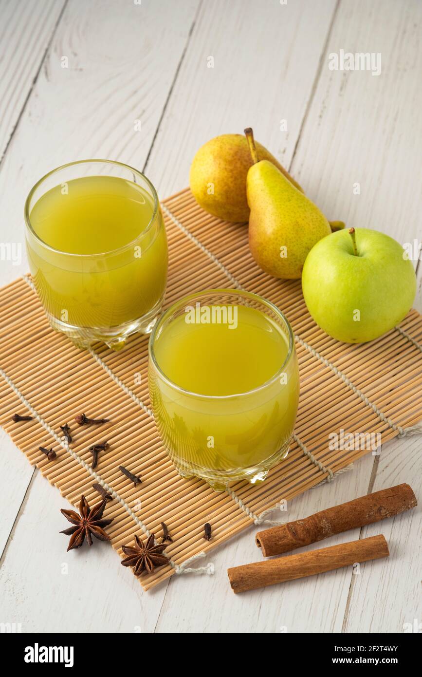 Pear juice in glass hi-res stock photography and images - Alamy