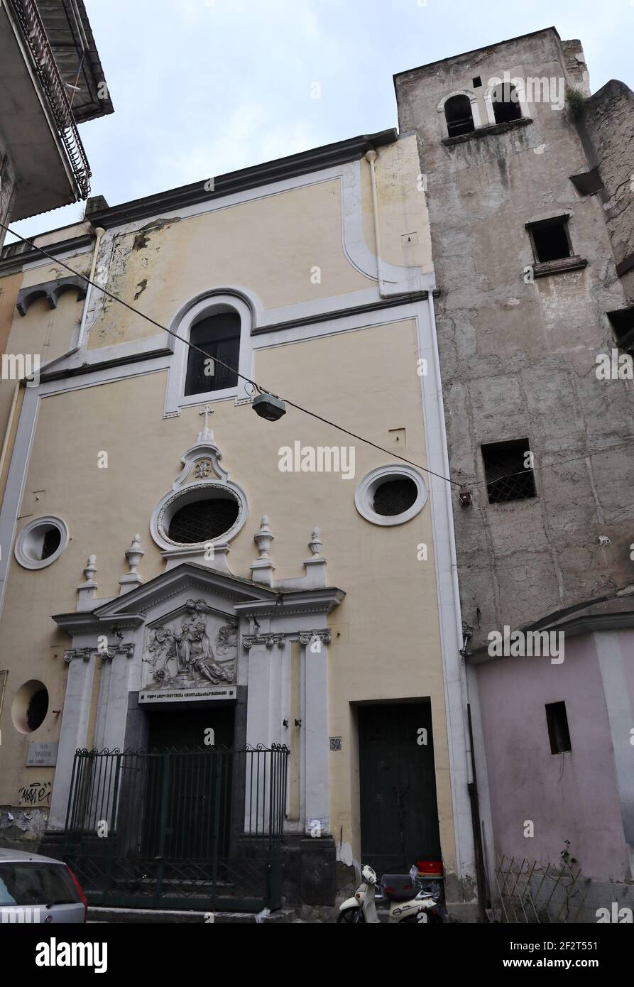 Napoli - Facciata della Chiesa di San Gioacchino a Pontenuovo Stock Photo