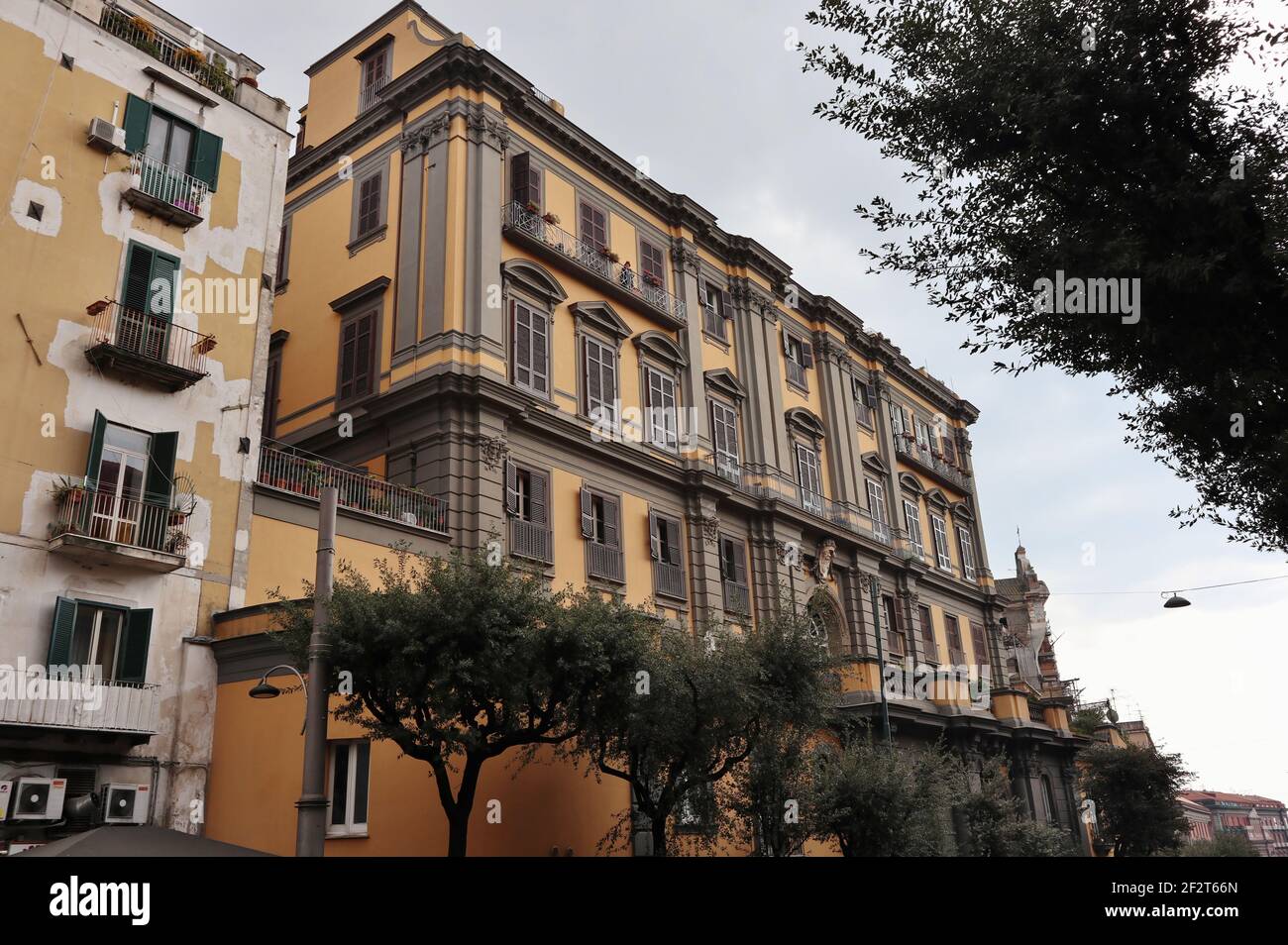Napoli - Scorcio di Palazzo Albertini di Cimitile Stock Photo