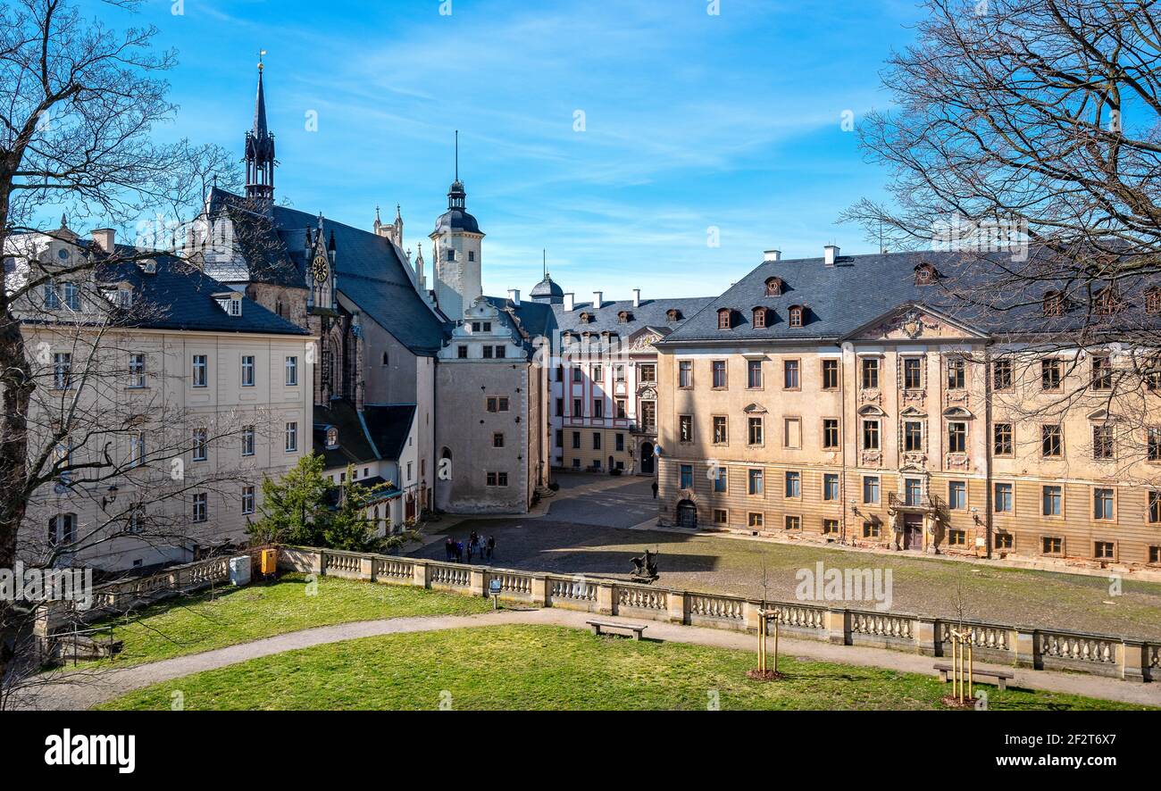 Altenburg Castle and other historic buildings in the city in Thuringia, Germany Stock Photo