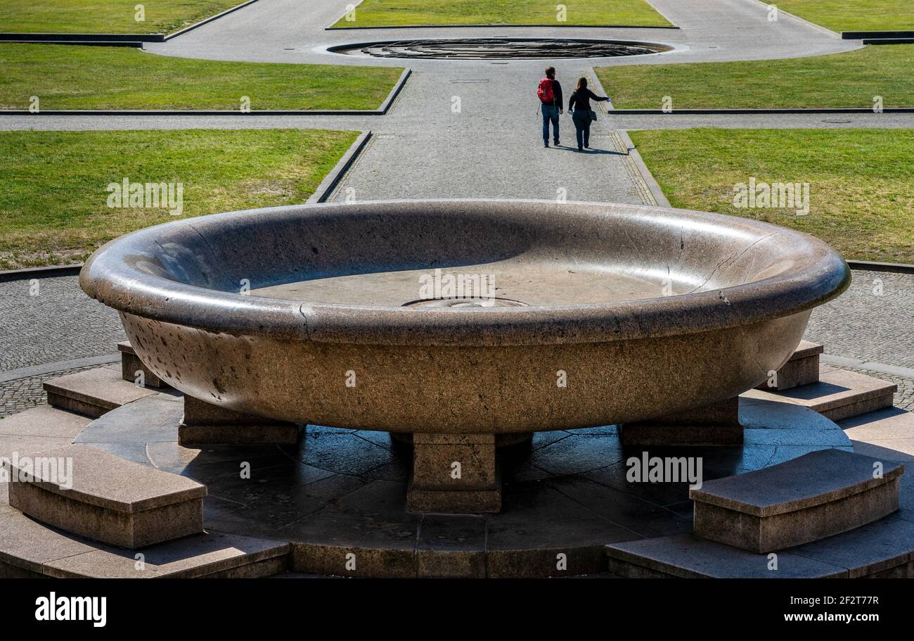 the granite bowl in Berlin's Lustgarten is also called the Biedermeier wonder of the world Stock Photo