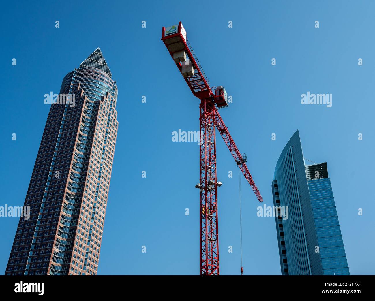 Skyscrapers and shopping centers in the newly built europaviertel in frankfurt am main, germany Stock Photo