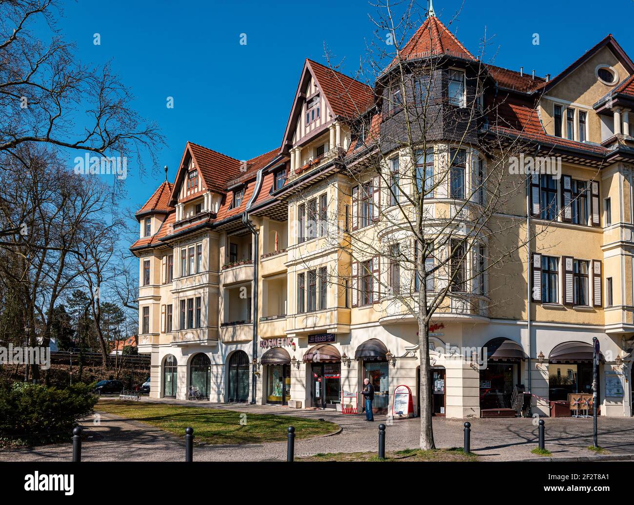 historical houses on the mexico square in berlin zehlendorf, germany