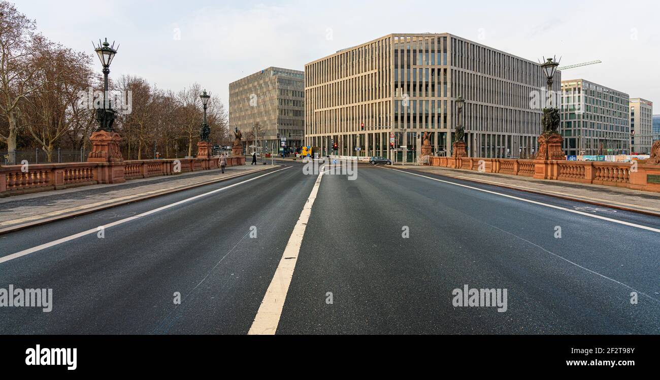 the moltkebrücke with a view towards john f. kennedy haus, berlin, germany Stock Photo