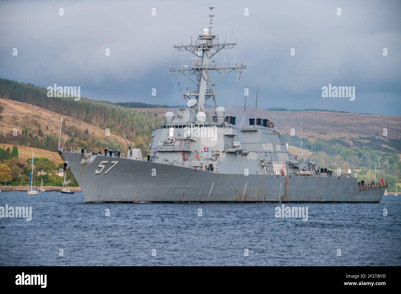 USS Mitscher Stock Photo