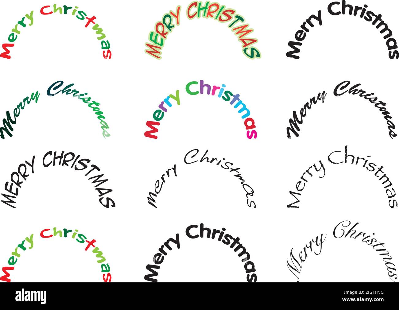 Vector merry christmas text design stock vector image art alamy