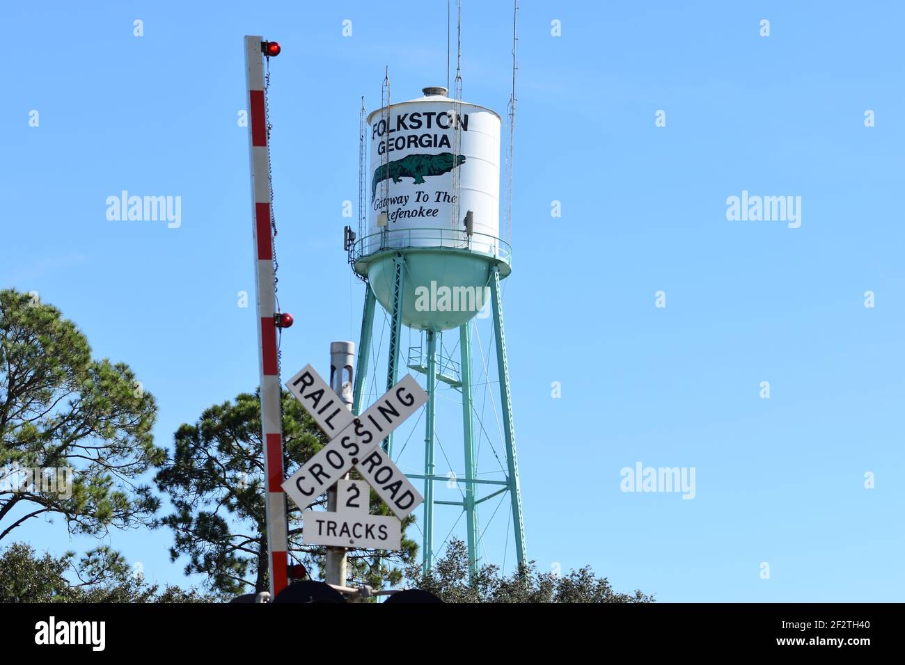 Folkston water tower Stock Photo Alamy
