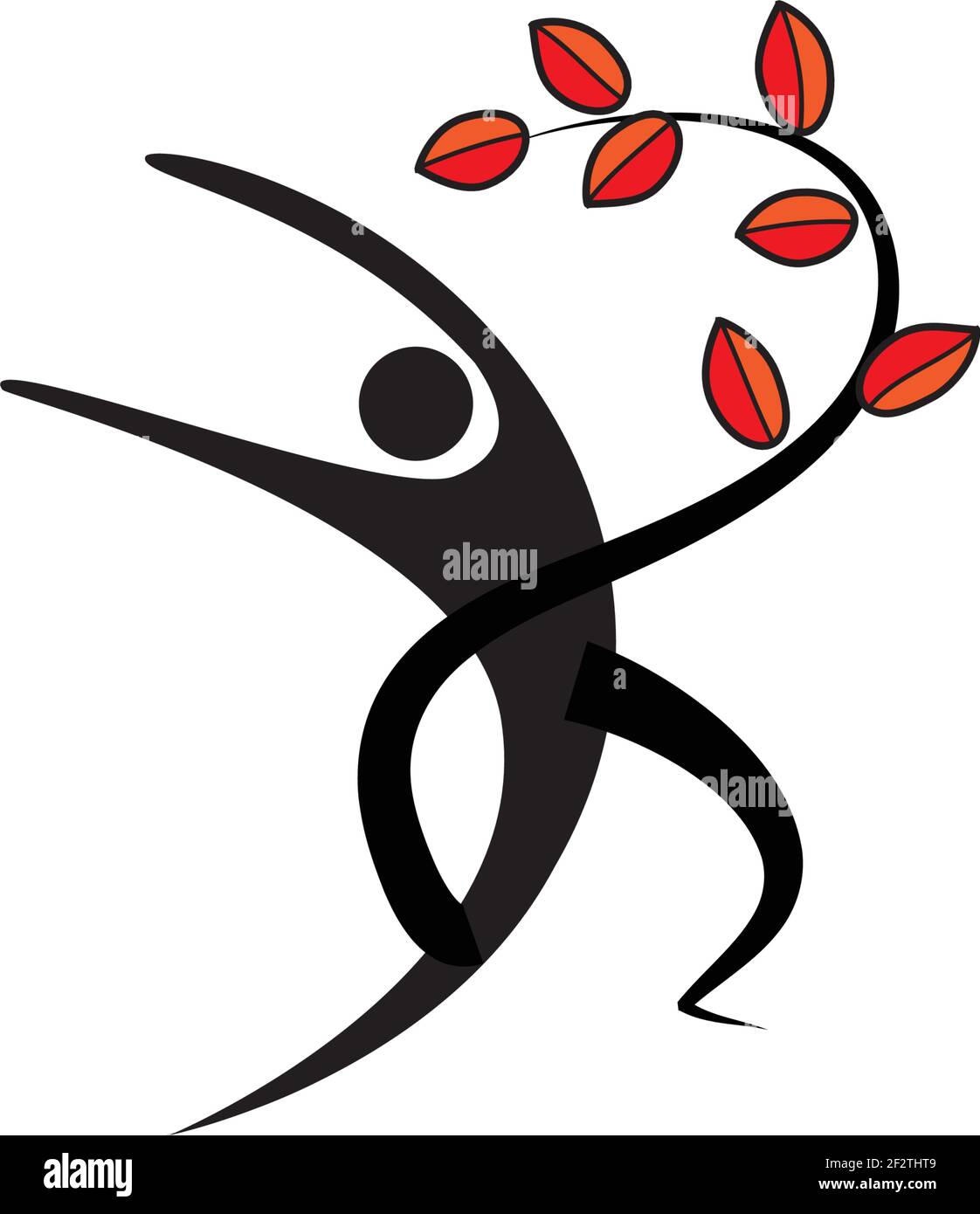 vector design people man dancing icon sigh logo Stock Vector Image ...
