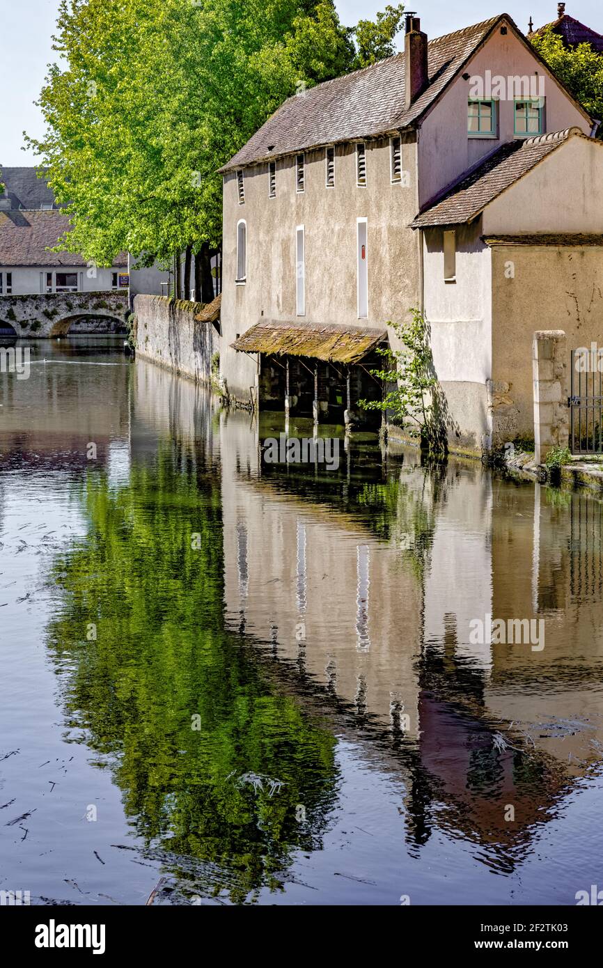 River in Chartres Stock Photo