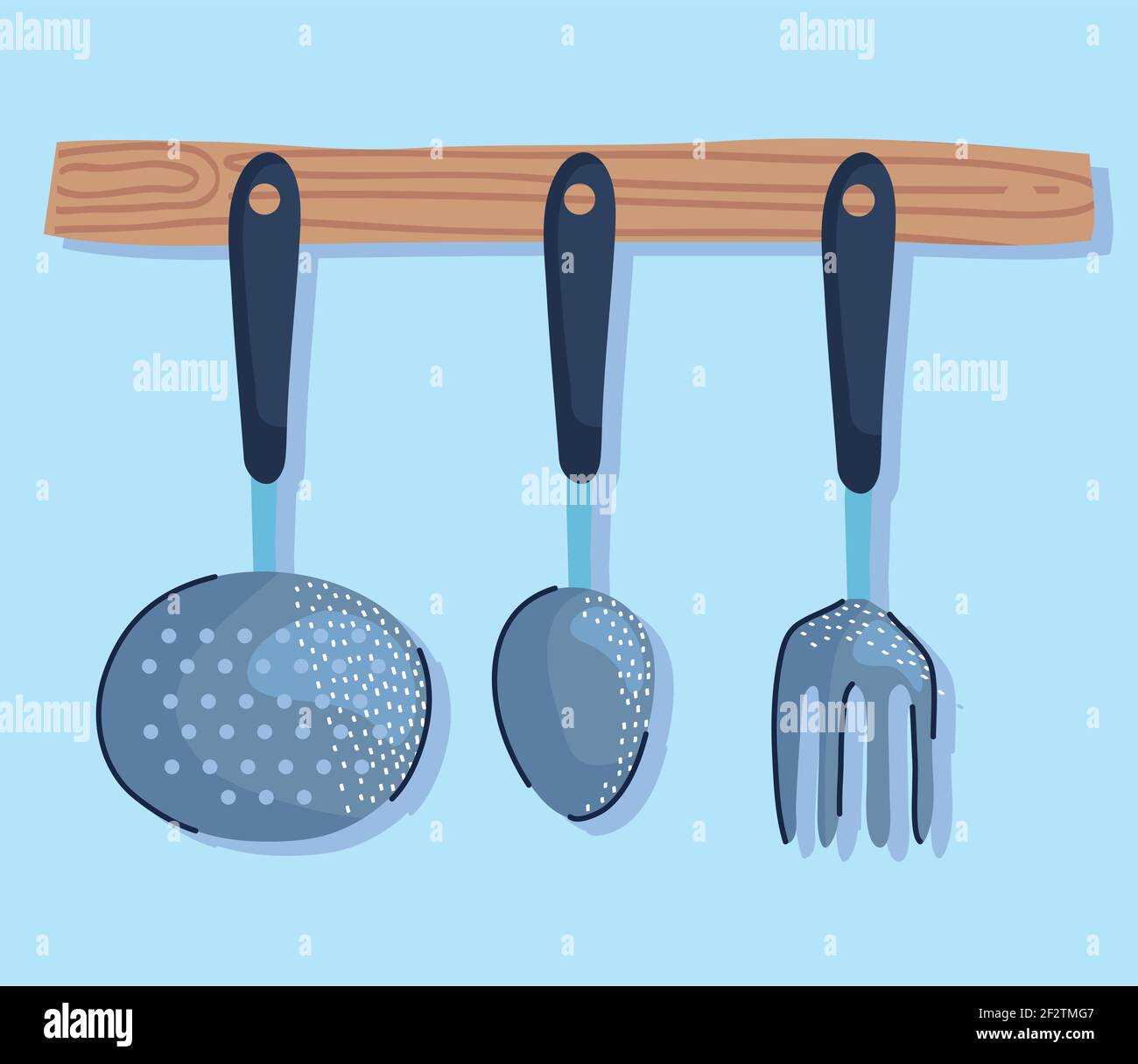 three cutleries icons Stock Vector