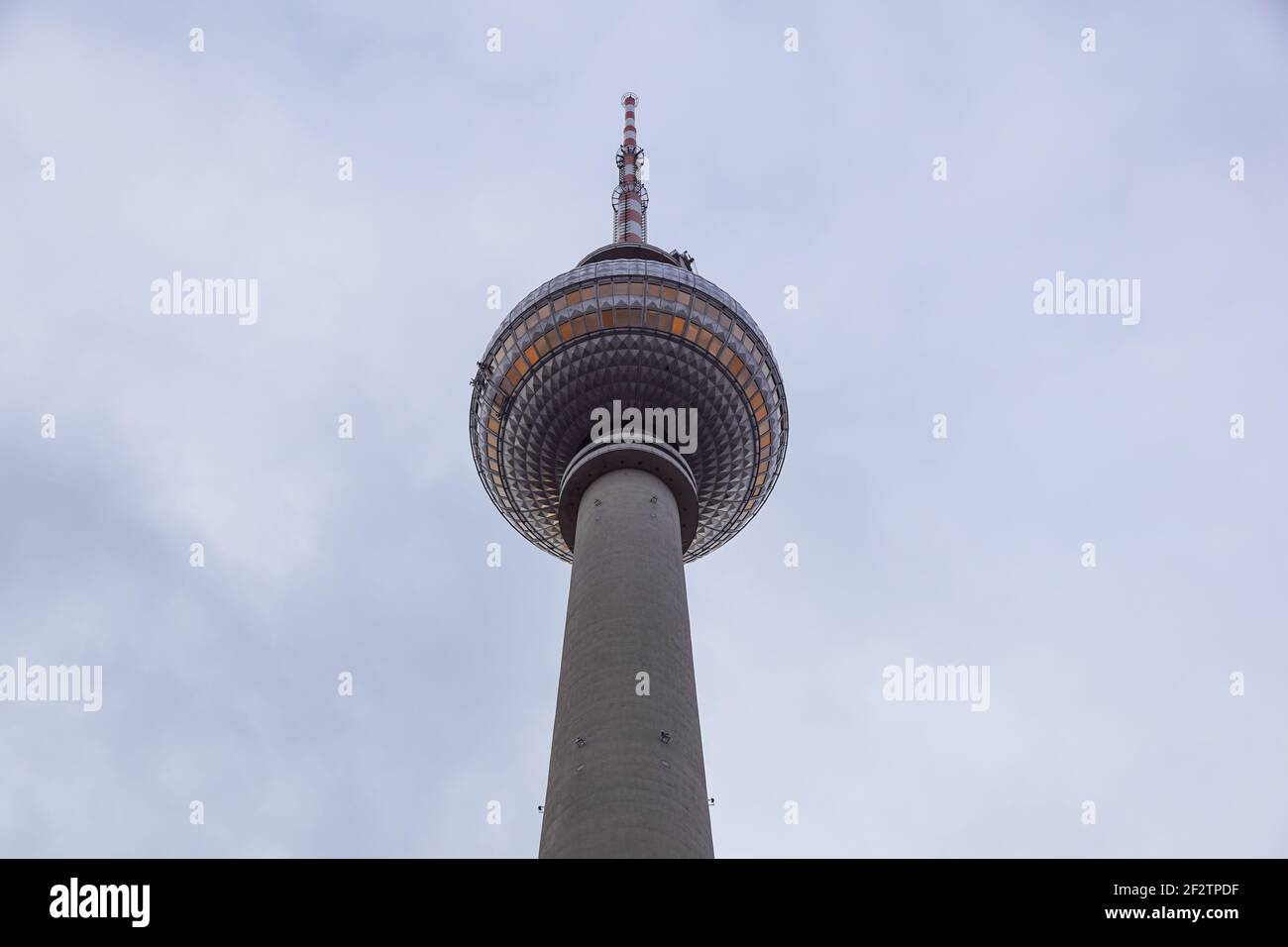 The TV Tower located on the Alexanderplatz in Berlin, Germany Stock Photo