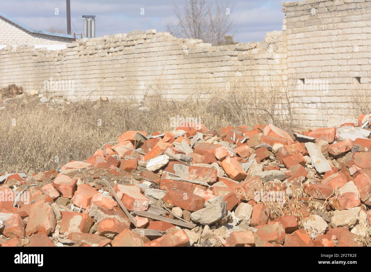 Full construction waste debris bags, garbage bricks and material from  demolished house. by KYNA STUDIO. Photo stock - StudioNow