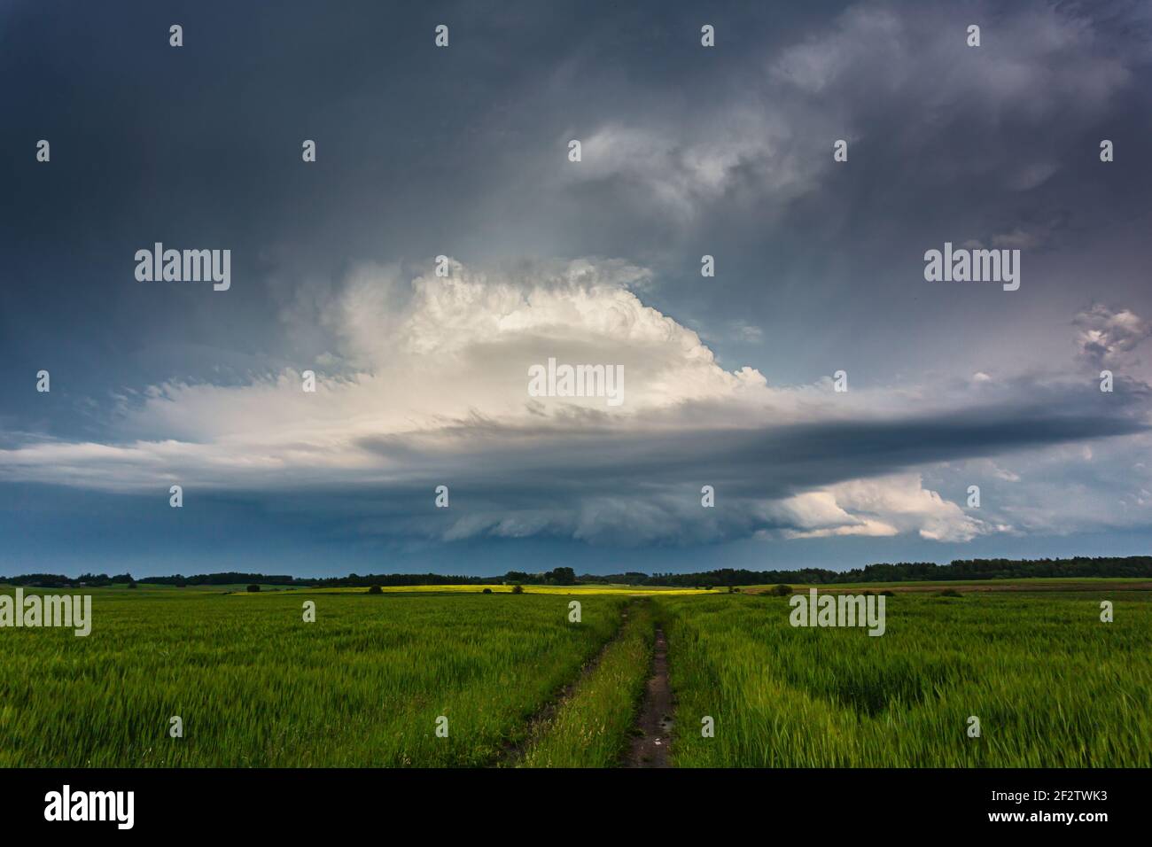 Supercell storm clouds with hail and intence winds Stock Photo - Alamy