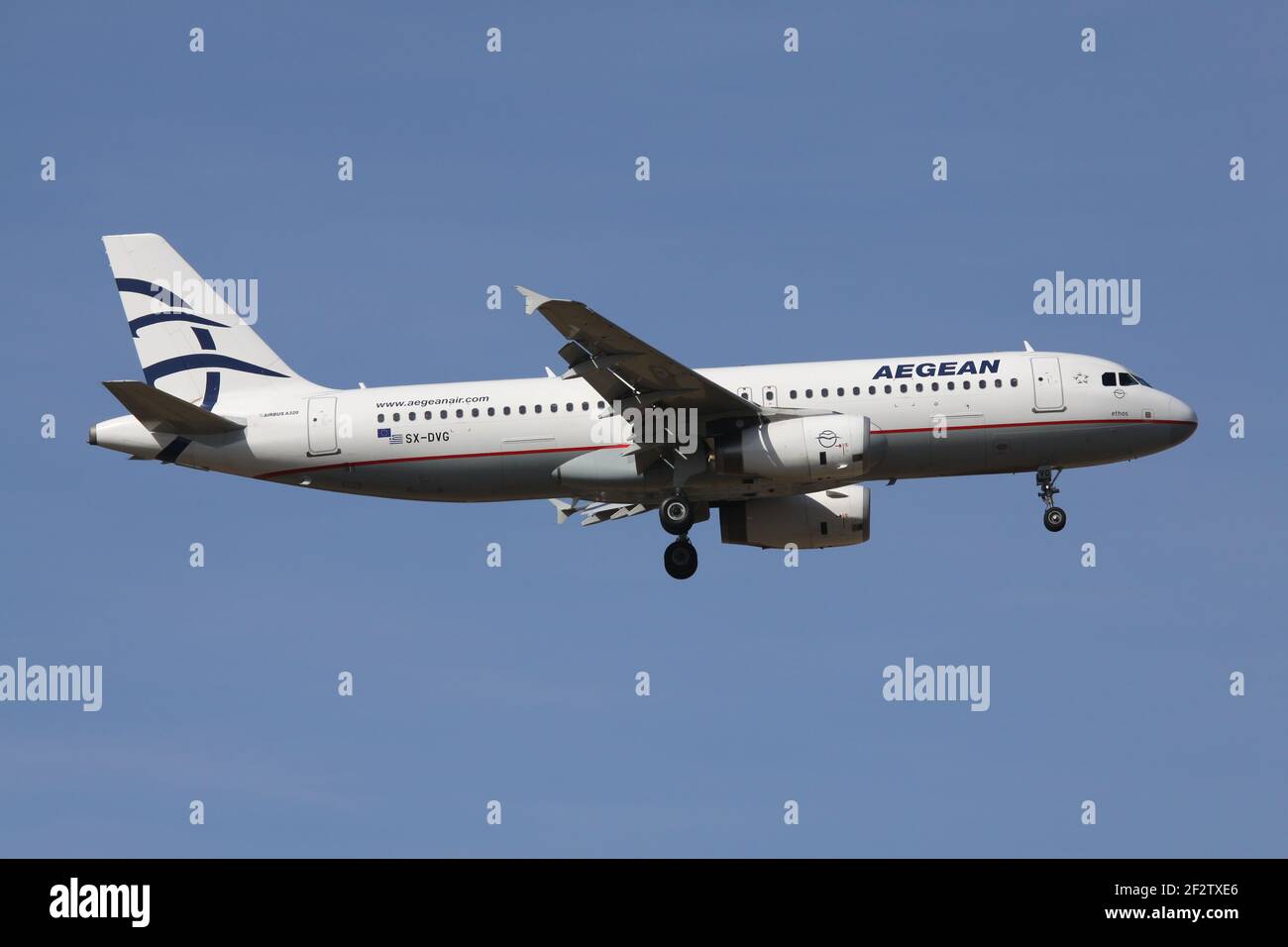 Greek Aegean Airlines Airbus A320200 with registration SXDVG on short