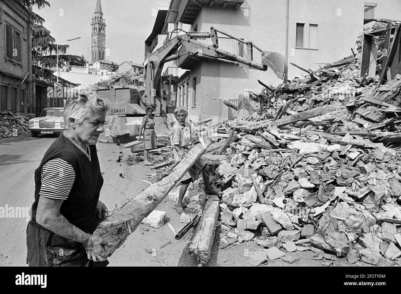 Friuli (Northern Italy), two months after the earthquake of May 1976 Stock Photo