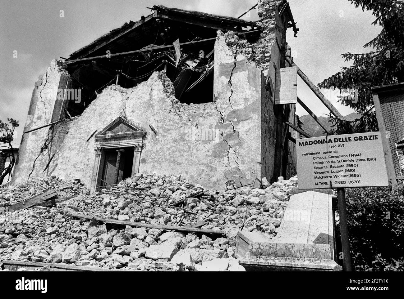 Friuli (Northern Italy), two months after the earthquake of May 1976 Stock Photo