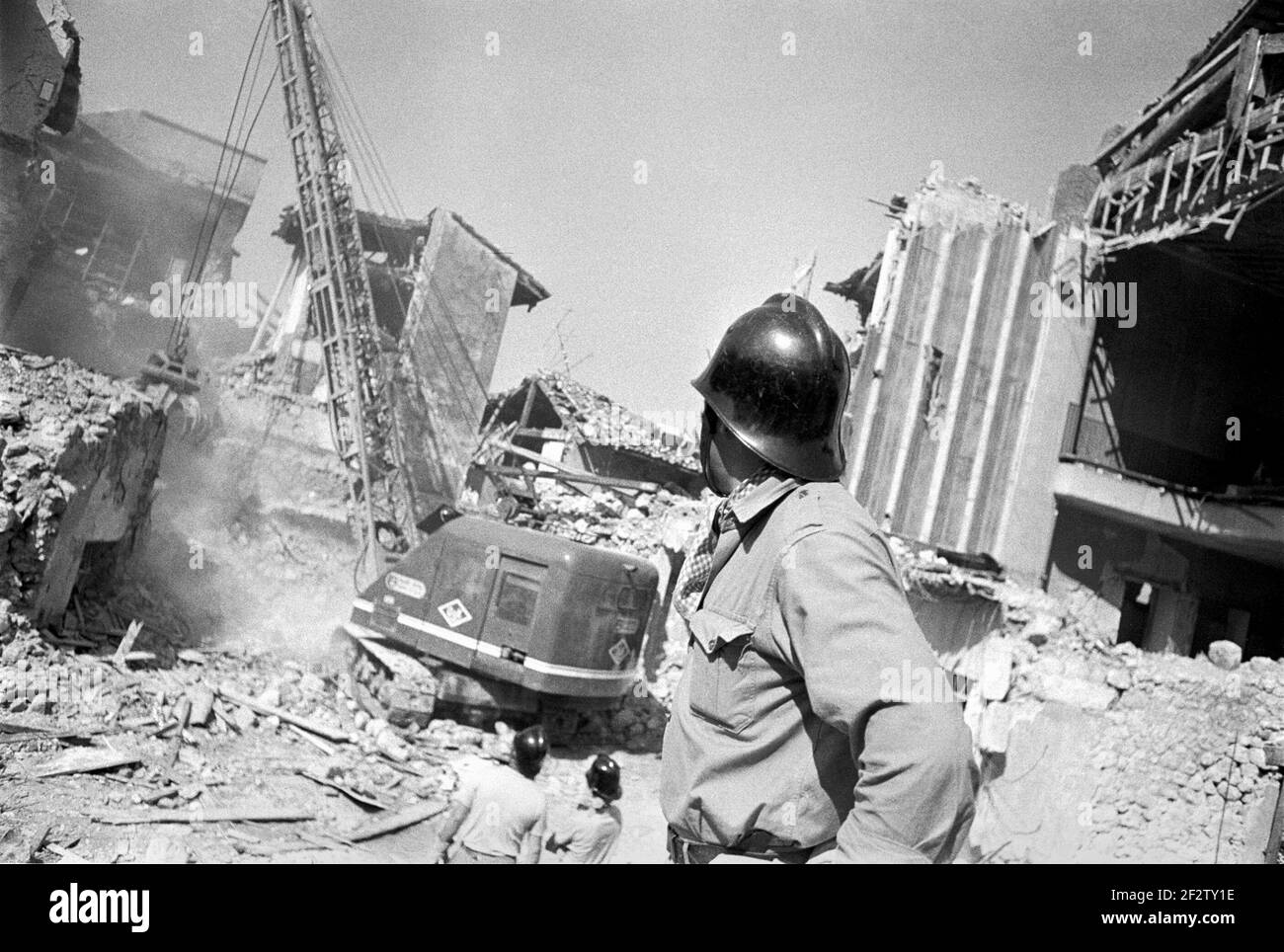 Friuli (Northern Italy), two months after the earthquake of May 1976 Stock Photo