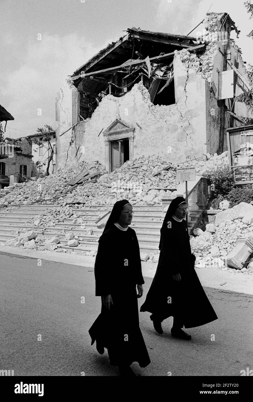 Friuli (Northern Italy), two months after the earthquake of May 1976 Stock Photo