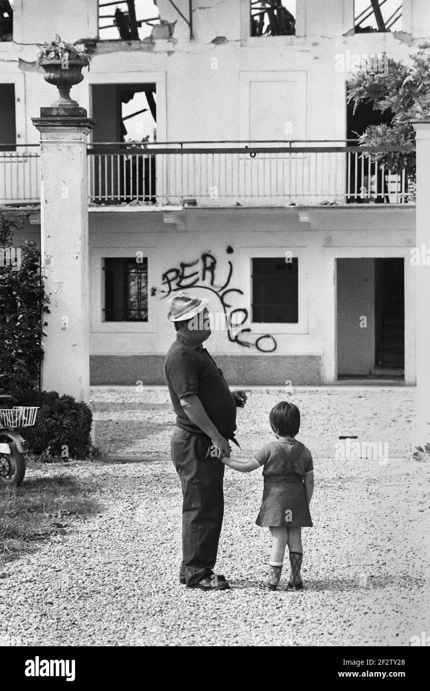 Friuli (Northern Italy), two months after the earthquake of May 1976 Stock Photo