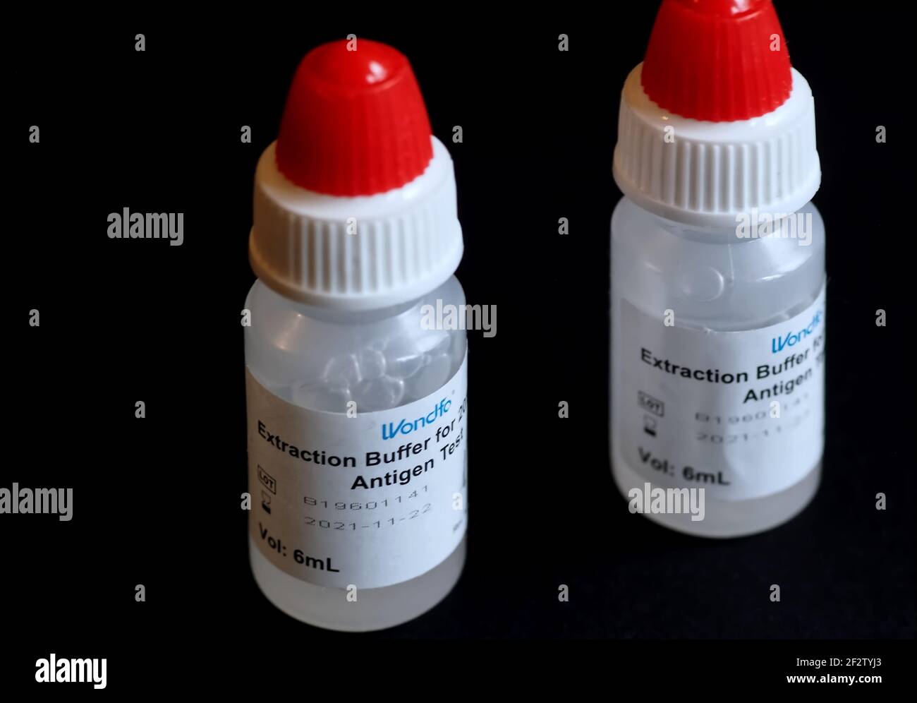 Wondfo Covid-19 or Corona Antigen Test for quick testing Stock Photo