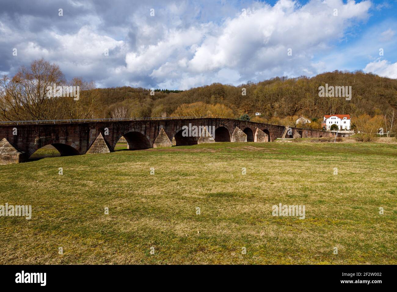 The historic Werra Bridge of Vacha in Thuringia Stock Photo - Alamy