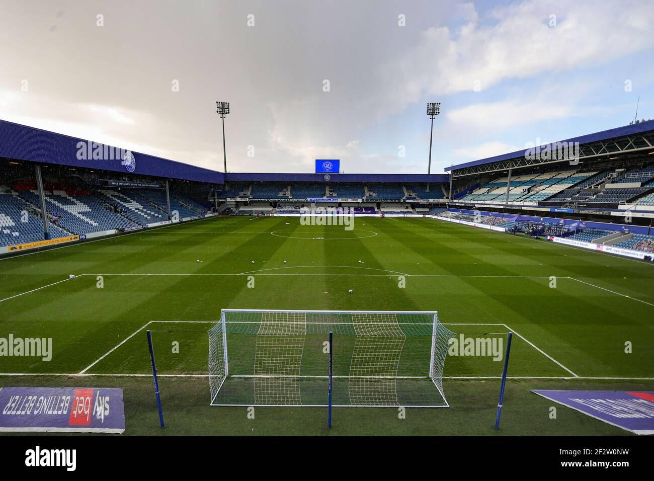 LONDON, UK. MARCH 13TH.   QPRS Stadium before the Sky Bet Championship match between Queens Park Rangers and Huddersfield Town at Loftus Road Stadium, London on Sturday 13th March 2021. (Credit: Ian Randall | MI News) Stock Photo