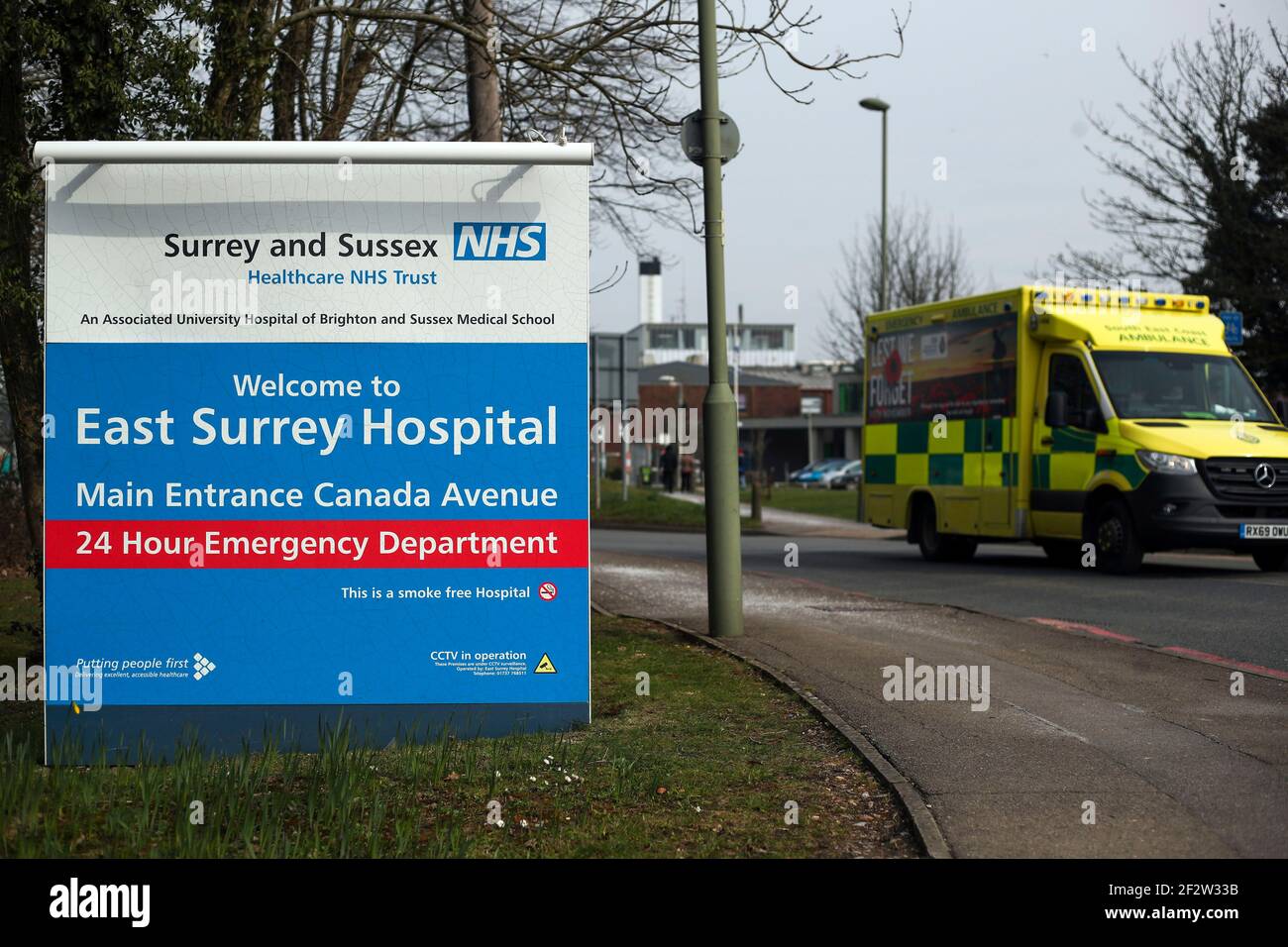 East Surrey Hospital near Redhill, Surrey Stock Photo Alamy