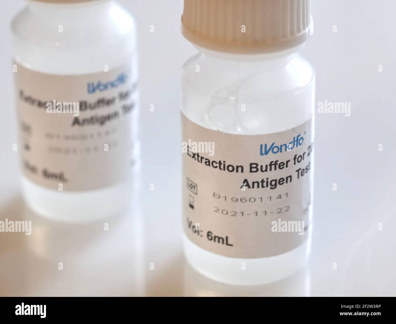 Wondfo Covid-19 or Corona Antigen Test for quick testing Stock Photo