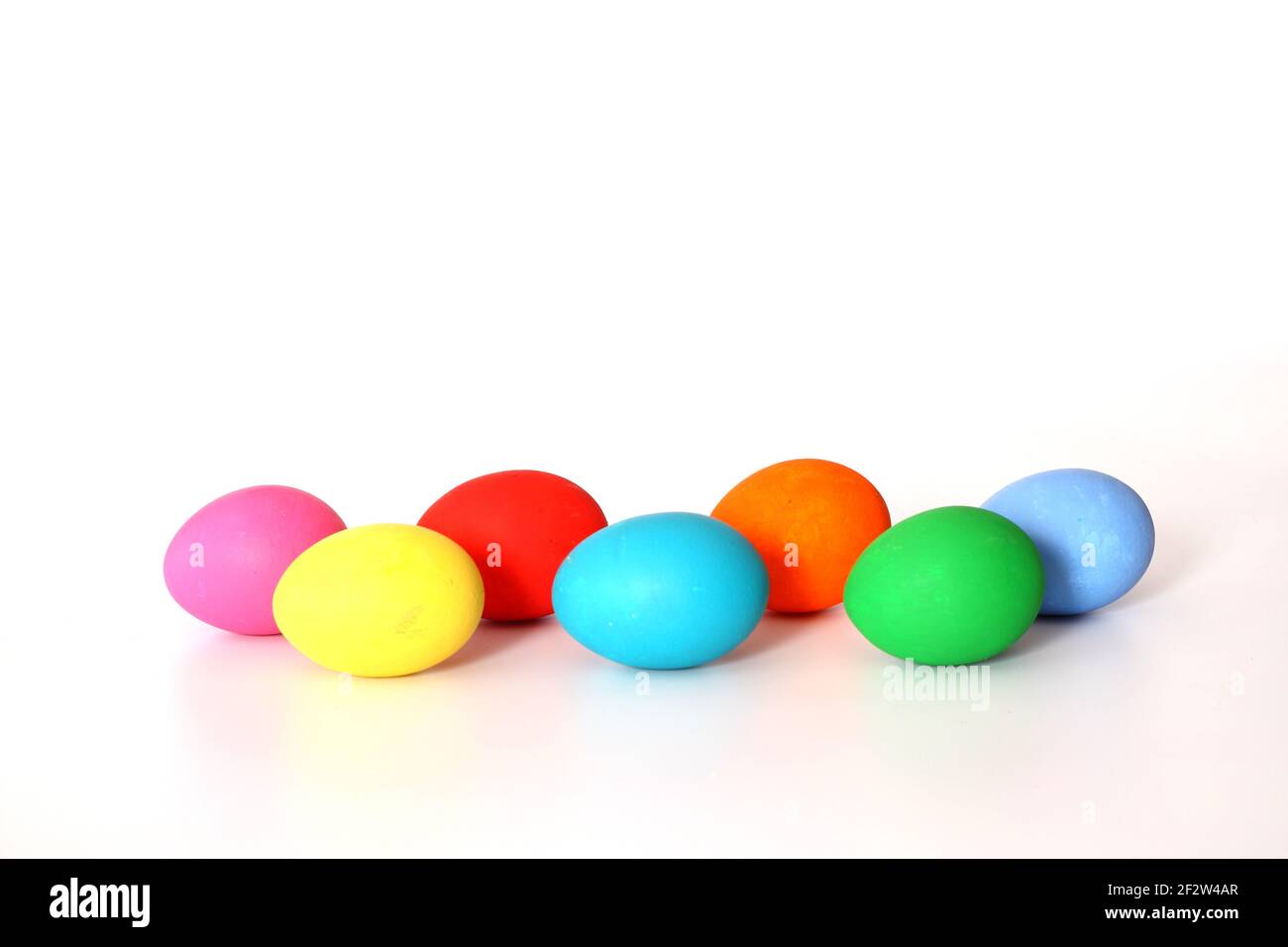 colorful easter eggs isolated on white background Stock Photo - Alamy