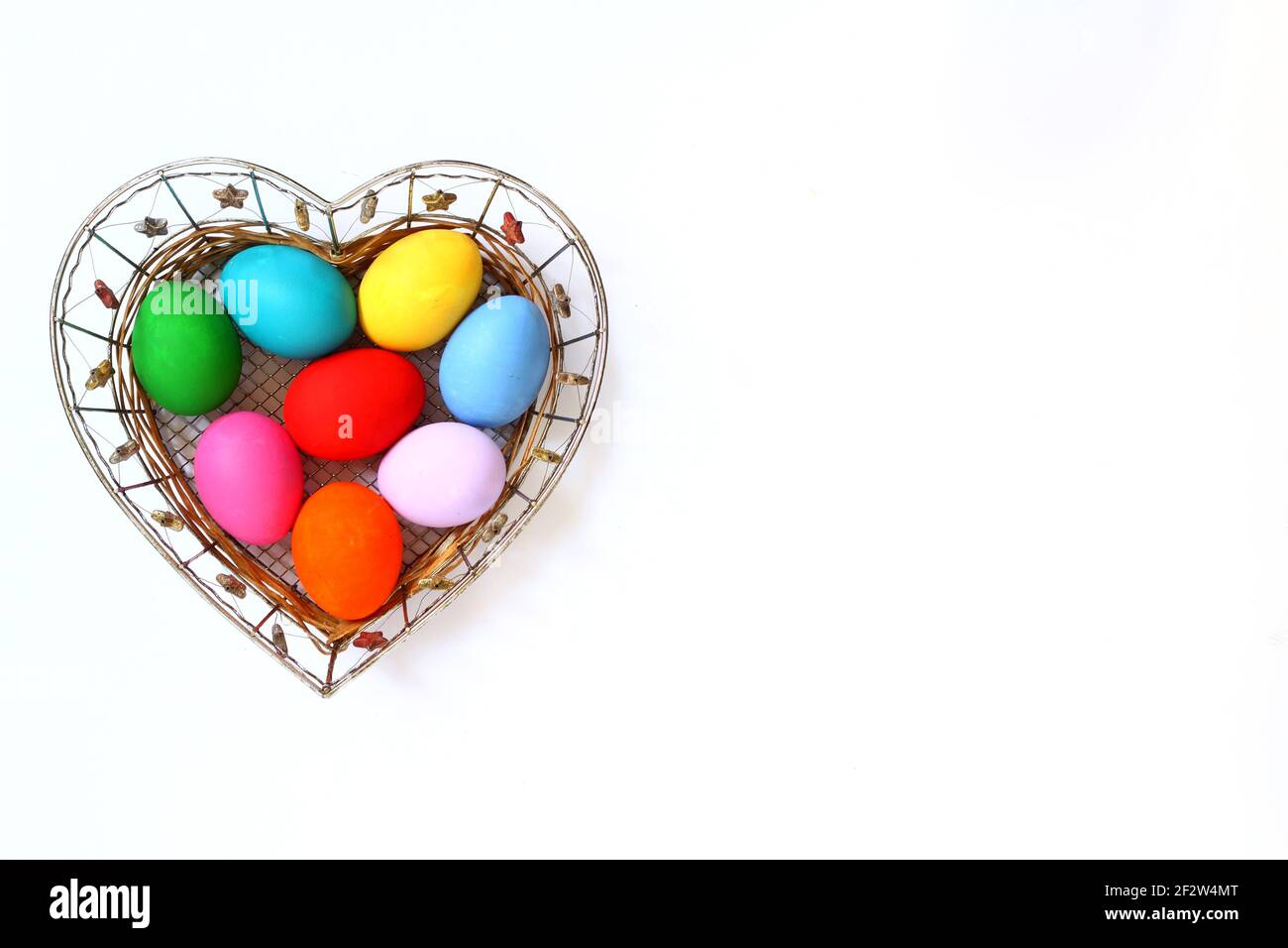 colorful easter eggs isolated on white background Stock Photo - Alamy