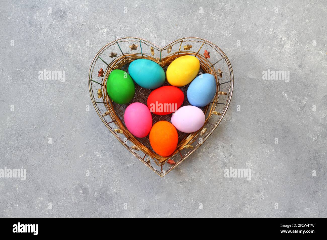 colorful easter eggs isolated on white background Stock Photo - Alamy