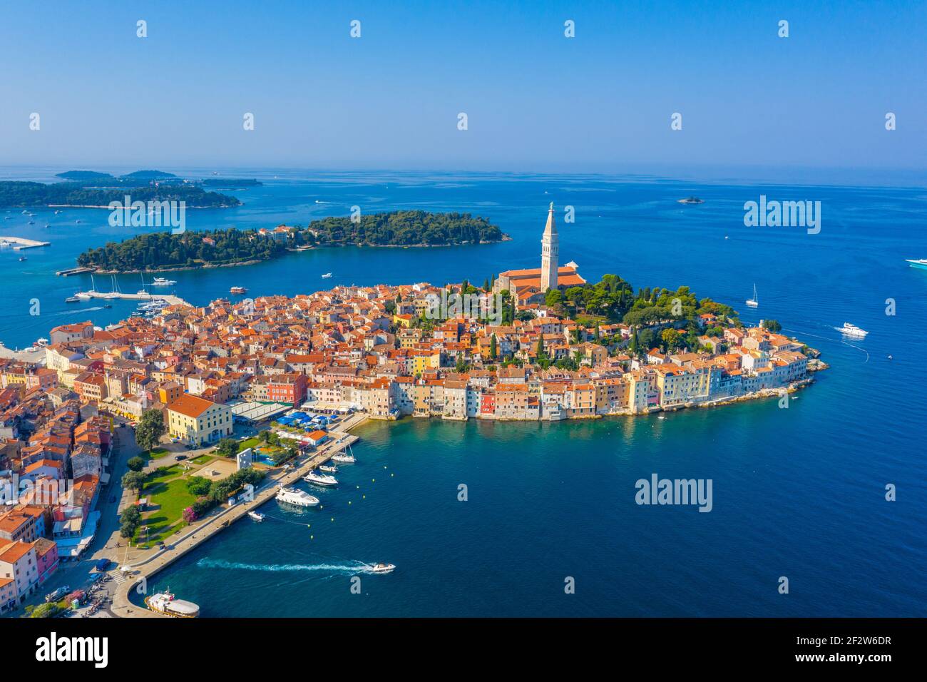 Aerial panorama old town rovinj hi-res stock photography and images - Alamy