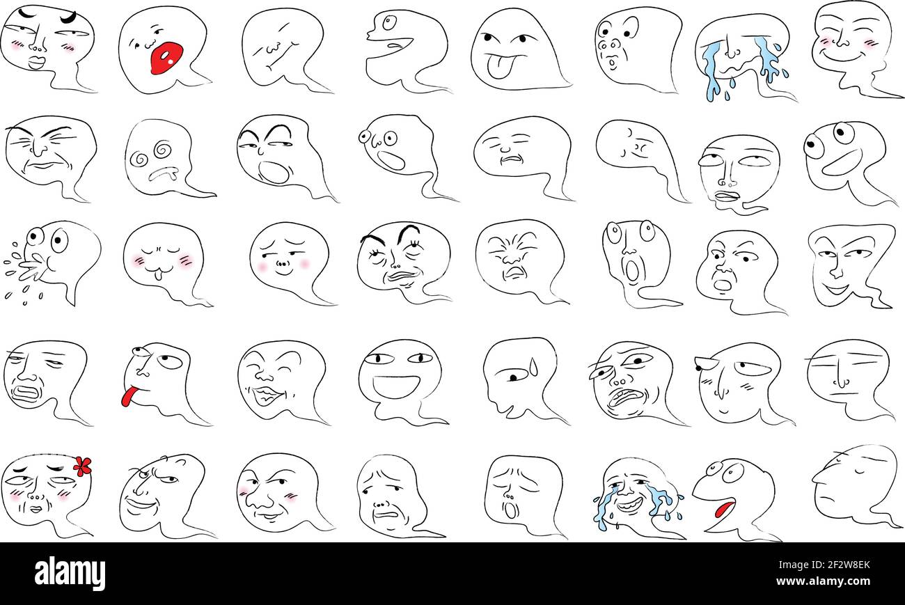Cartoon emoji set Stock Vector Image & Art - Alamy