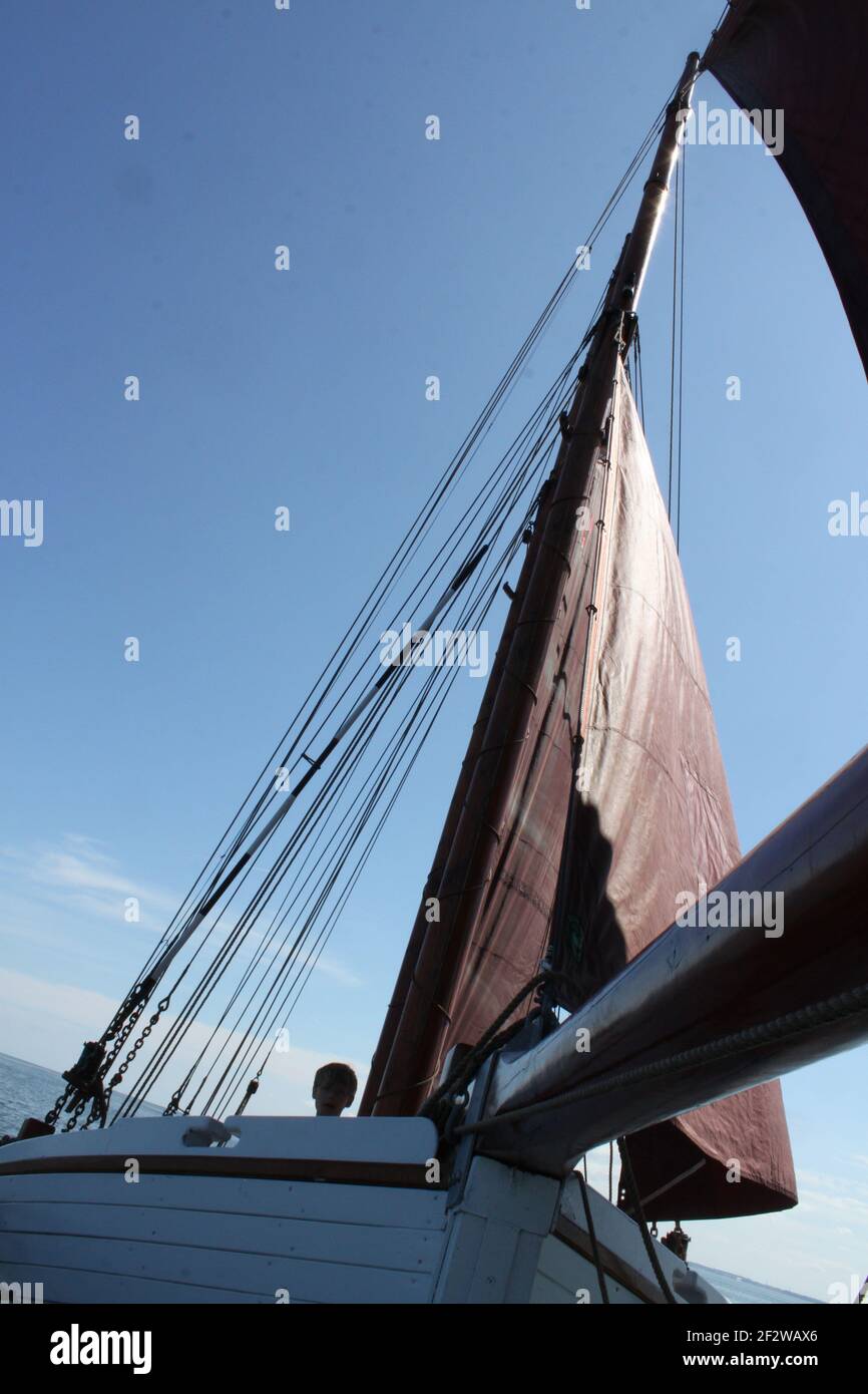 Bowsprit of a traditional sailing boat Stock Photo Alamy