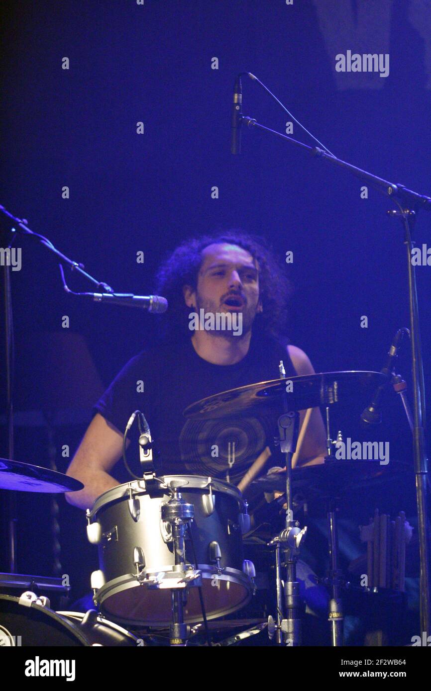 Cats on Trees in live concert at Victoire II, Montpellier France Stock