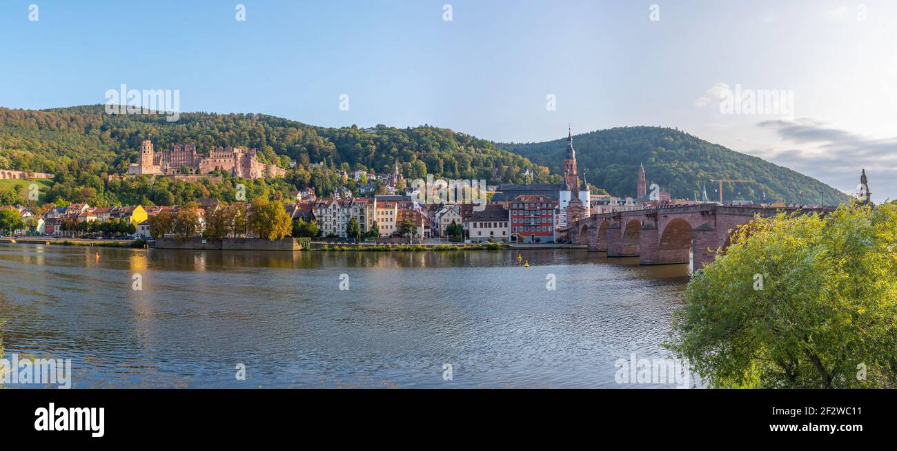 Neckar river riverside panorama heidelberg hi-res stock photography and ...