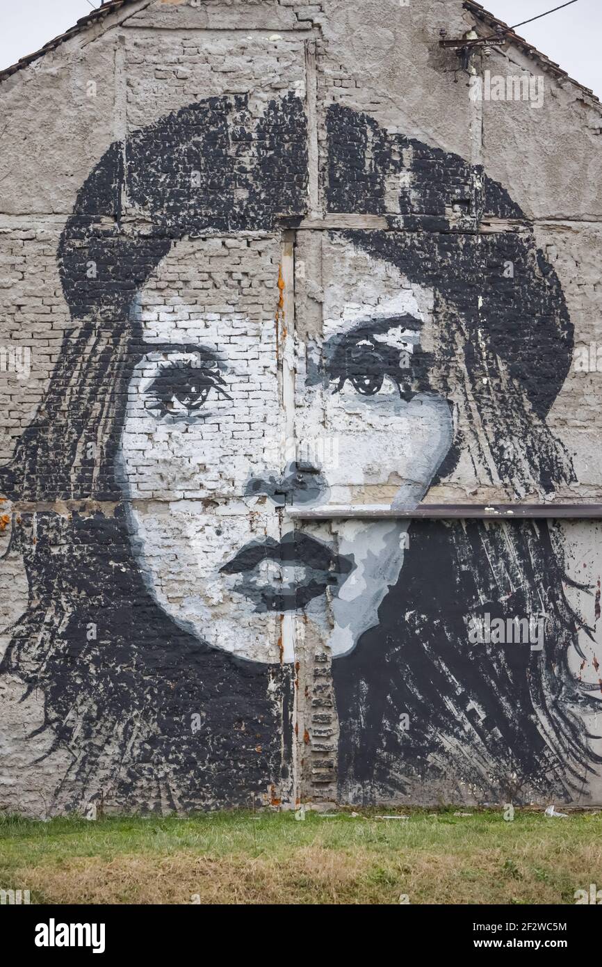 Mural of women called Soul 2, For the girls of Sisak on an old building  designed by Robin Abramovic from Germany as part of the ReThinkSisak Street  Ar Stock Photo - Alamy