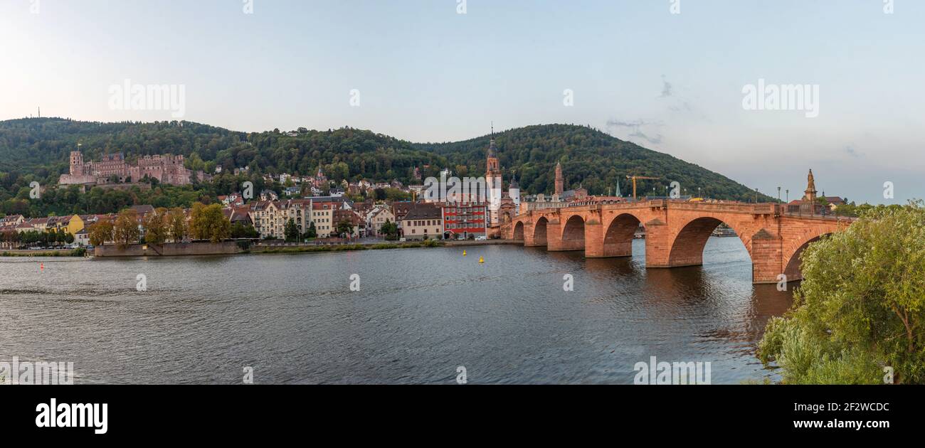 Neckar river riverside panorama heidelberg hi-res stock photography and ...