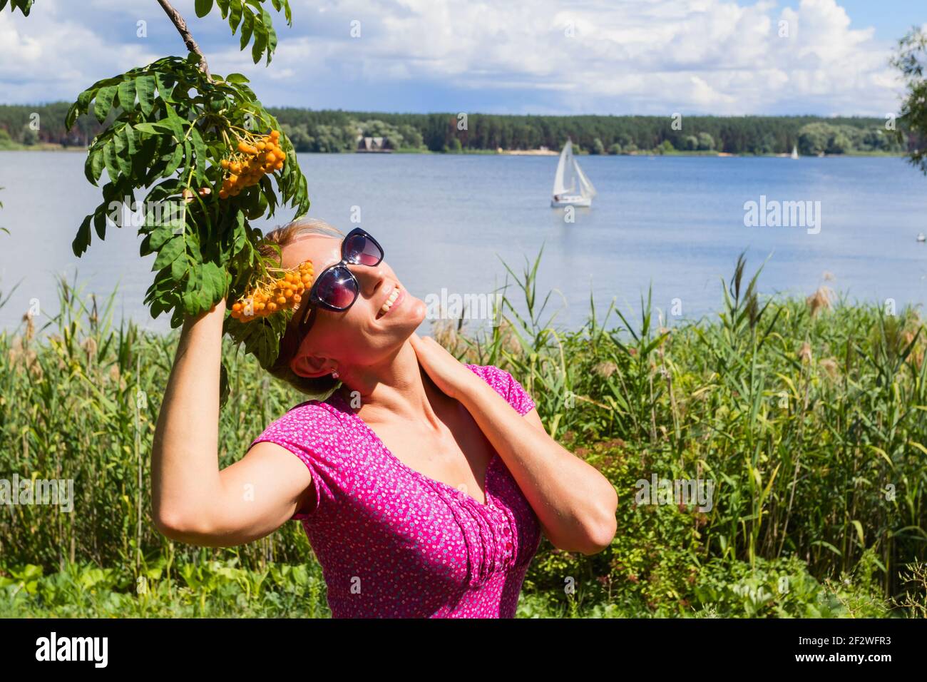 Woman and sunlight hi-res stock photography and images - Alamy