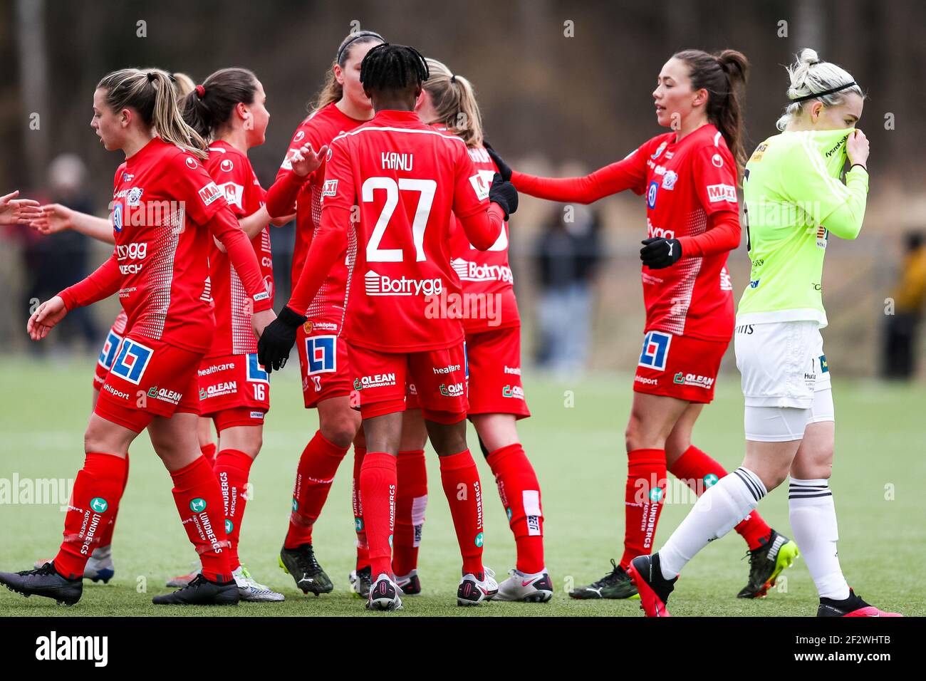 Lidkoping Sweden 13th Mar 21 Linkopings Fc Celebrate Goal During A Group Match In The Swedish League Cup The Season 21 March 13th Between Lidkopings Fk And Linkopings Fc At Radavallen In