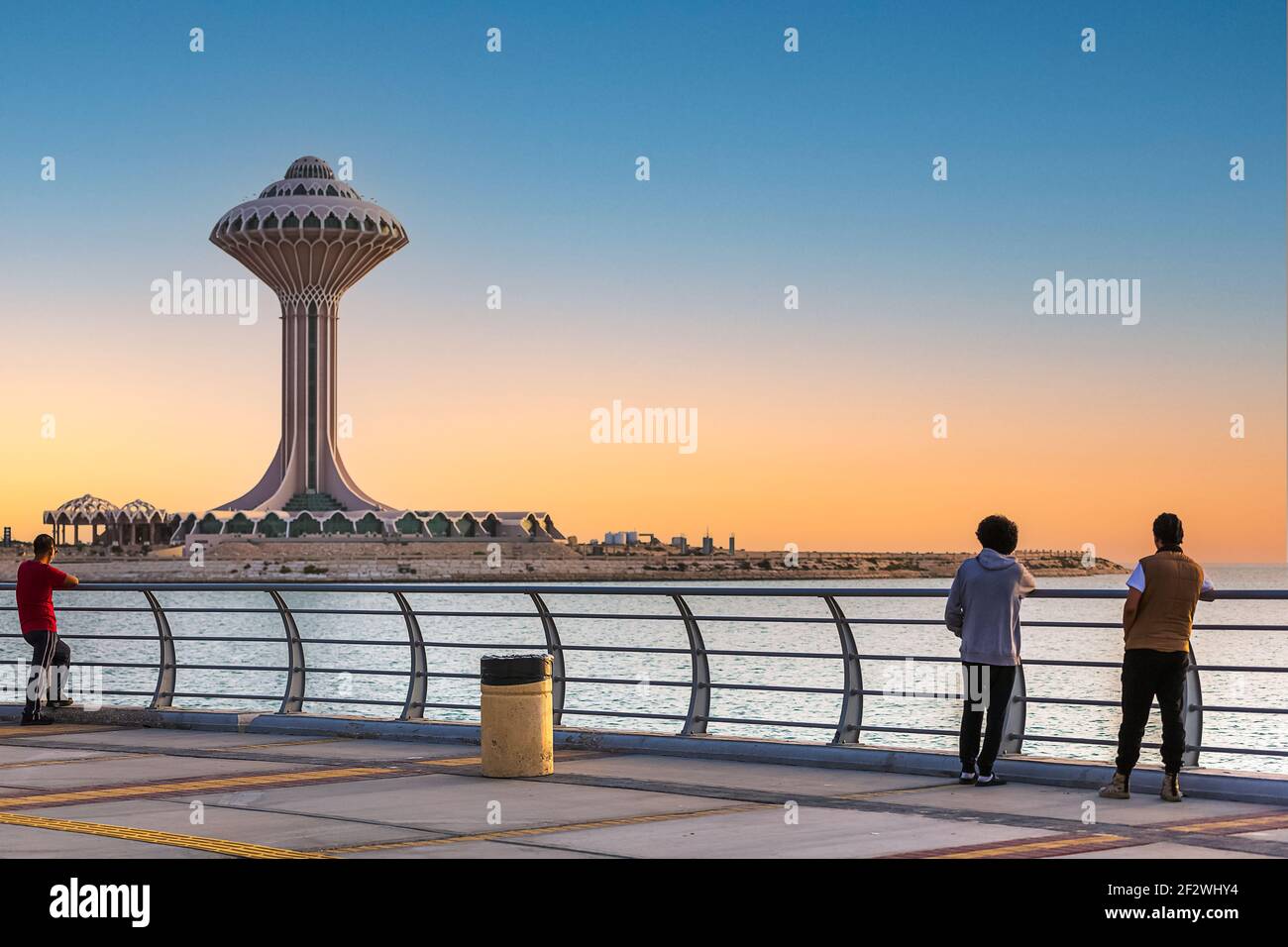 Al khobar Corniche Morning view. City Khobar, Saudi Arabia.12-March-2021. Stock Photo