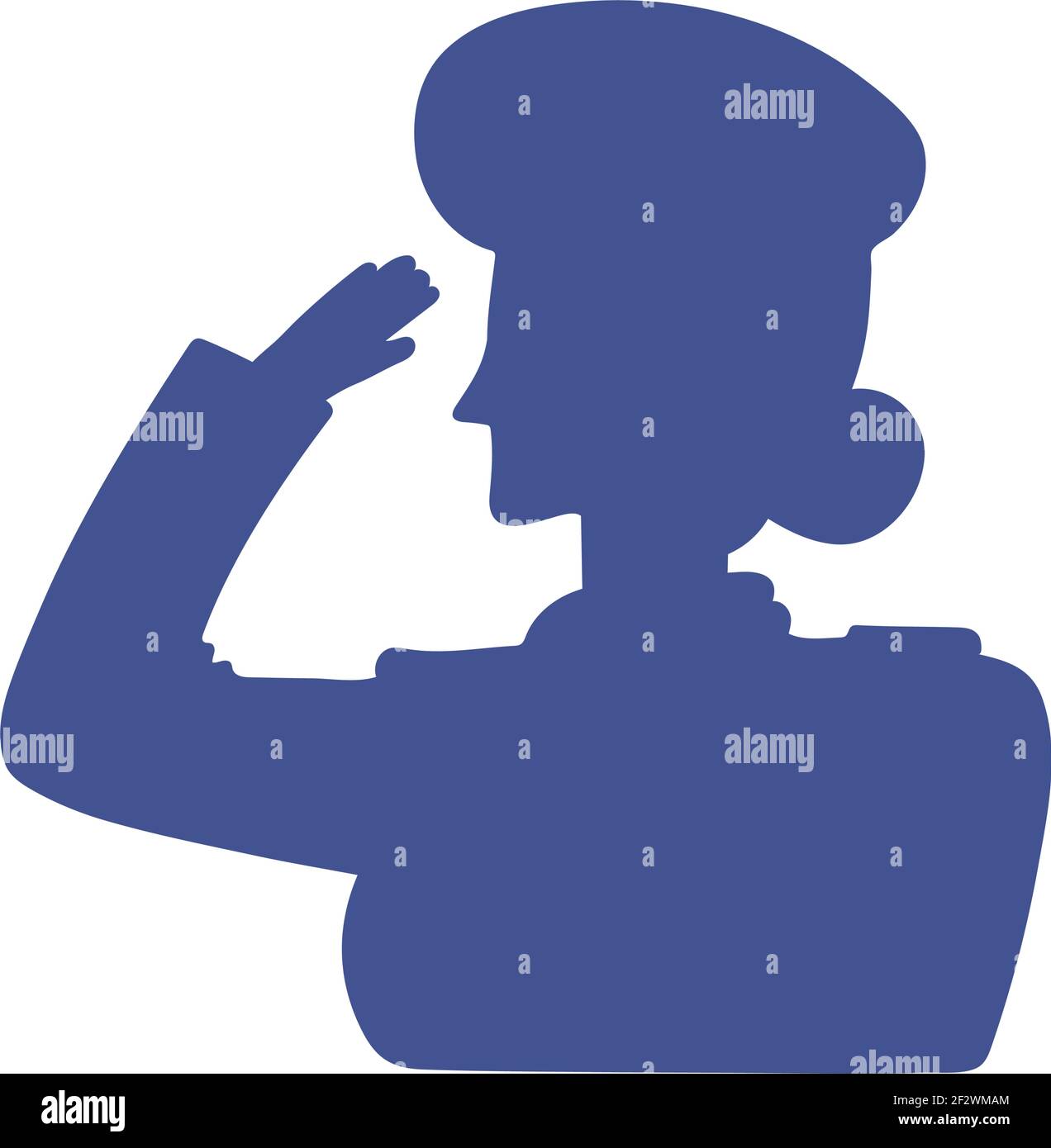 female soldier salute military isolated Stock Vector