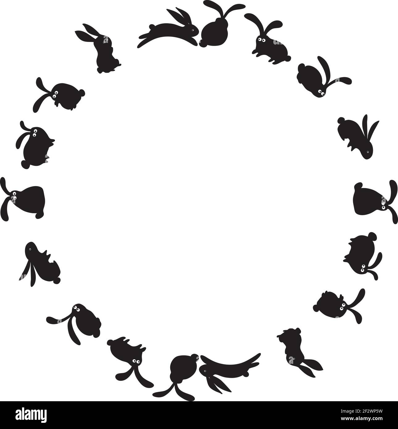 rabbit cartoon border frame background set Stock Vector Image & Art Alamy