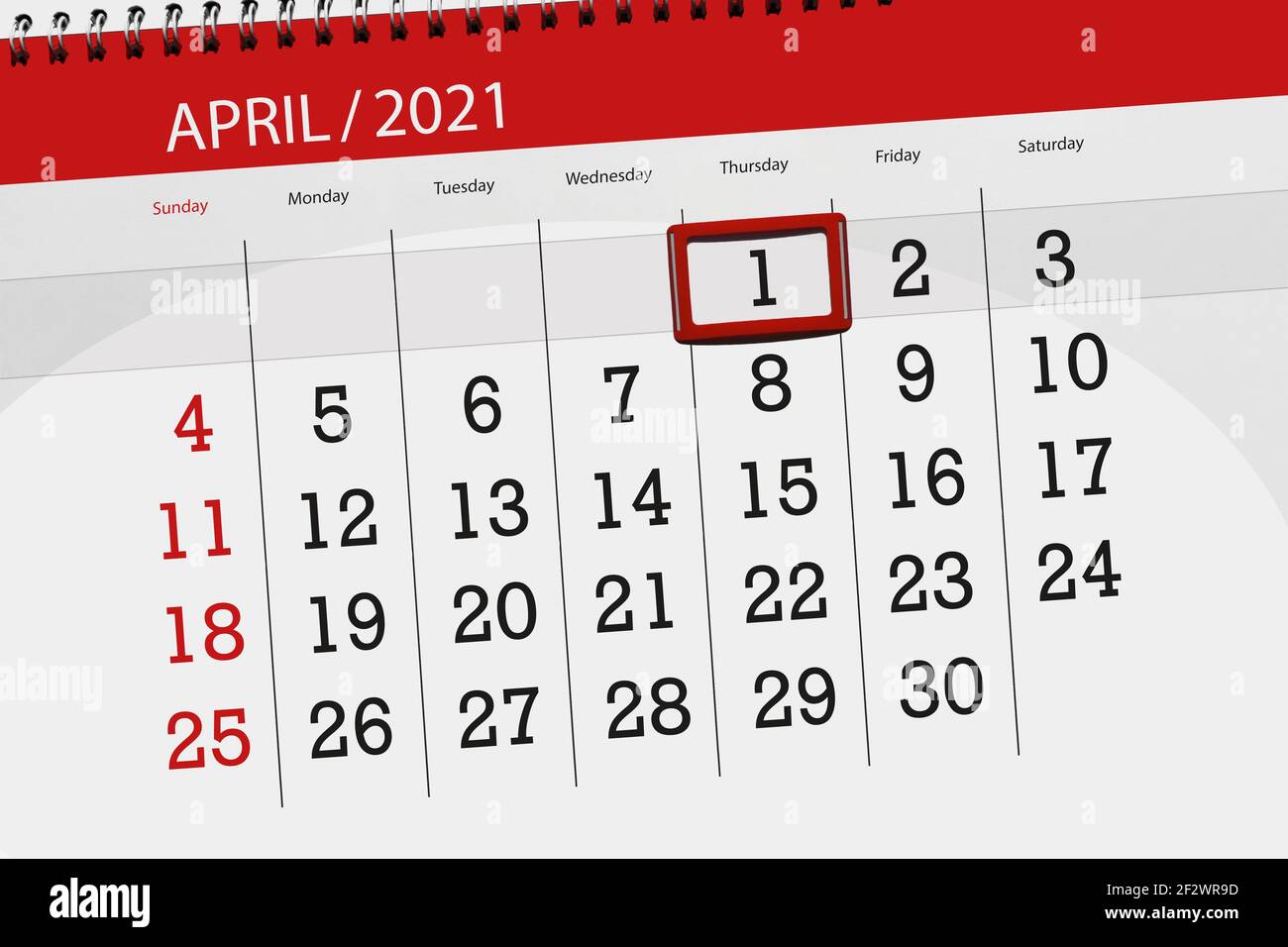 Thursday April Thursday april 1 hi-res stock photography and images - Alamy