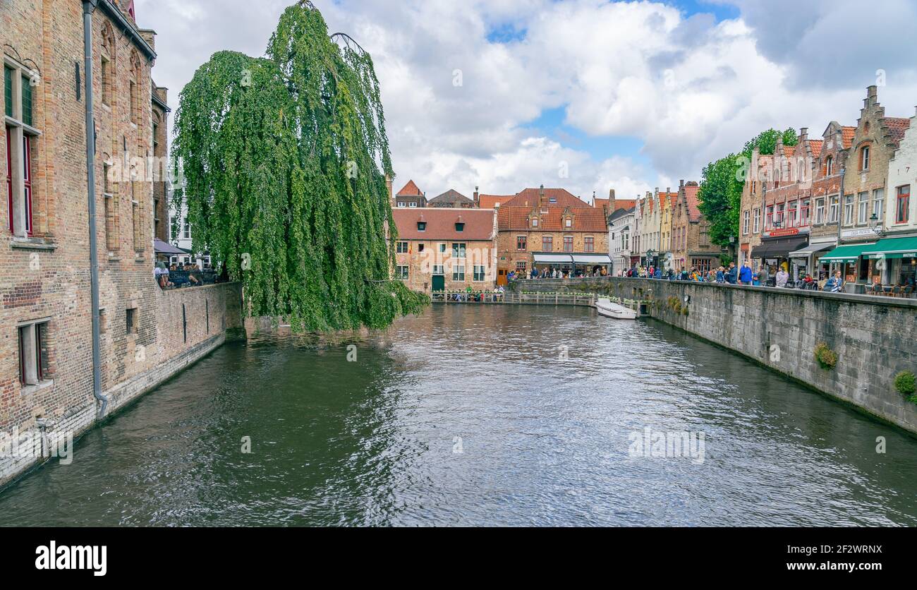 The Beautiful Medieval Town of Bruge in Belgium Stock Photo