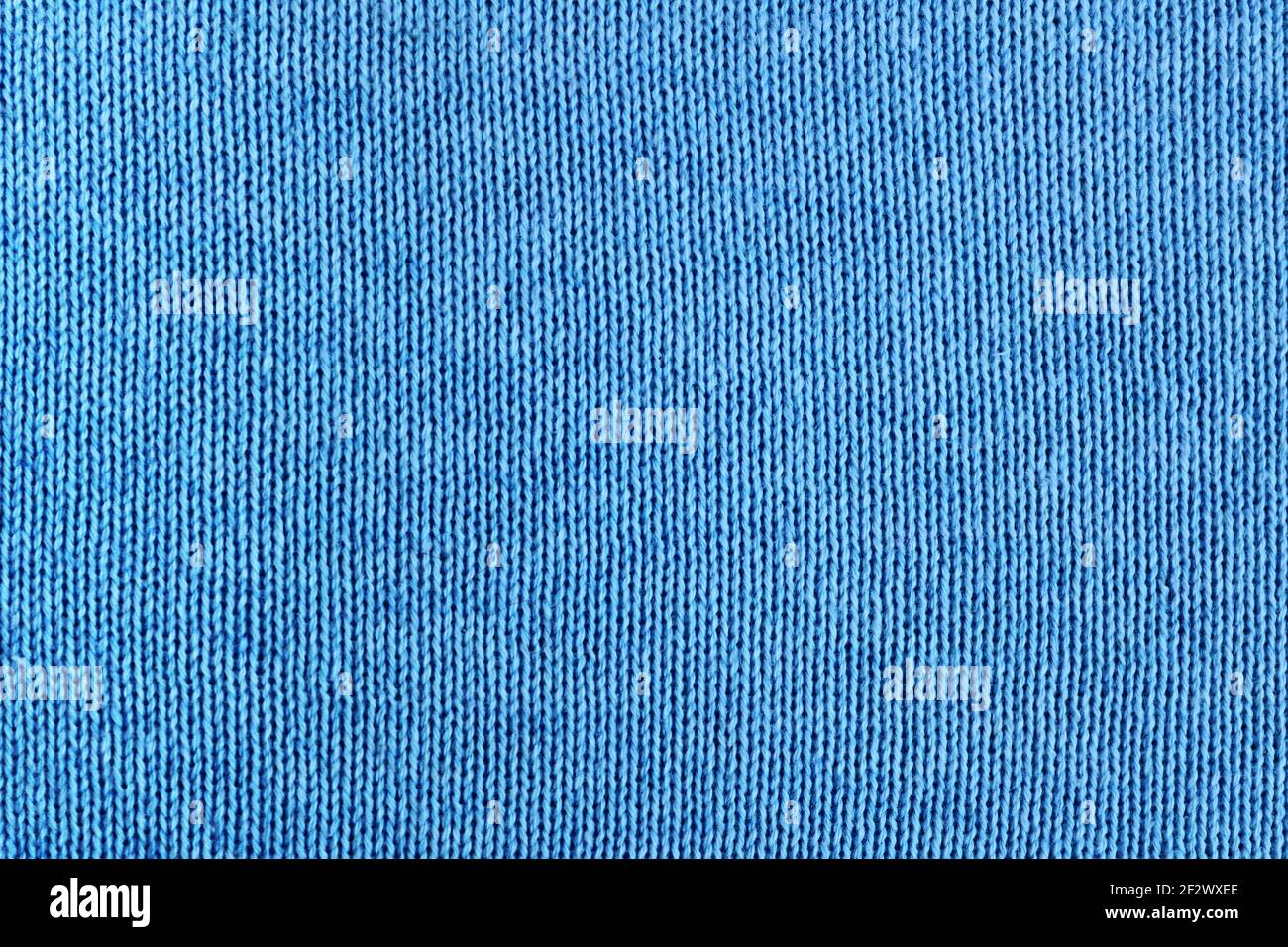 Knitted blue texture background. Knitwear Stock Photo