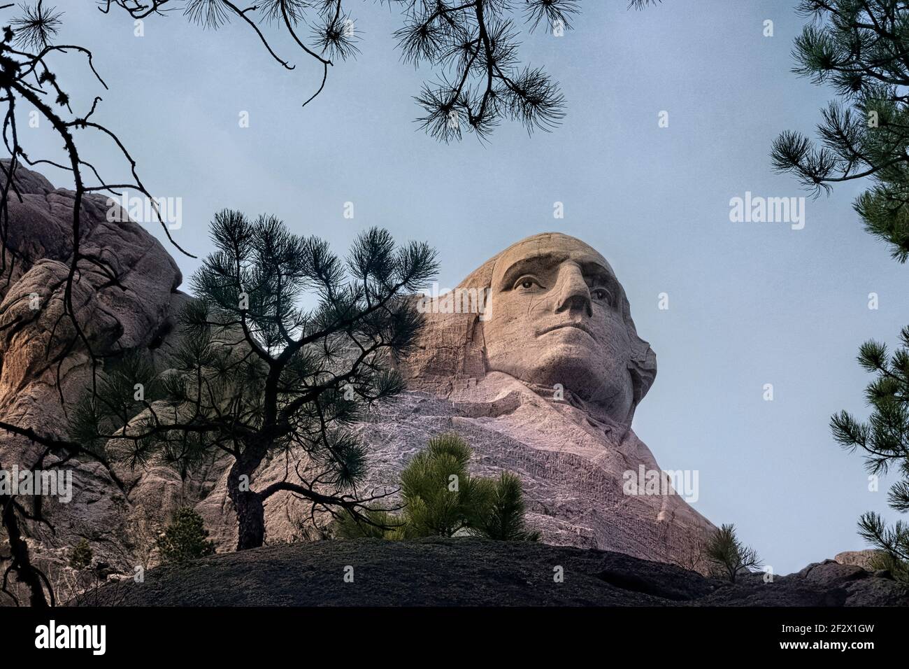 Washington sculpture at Mount Rushmore National Memorial, South