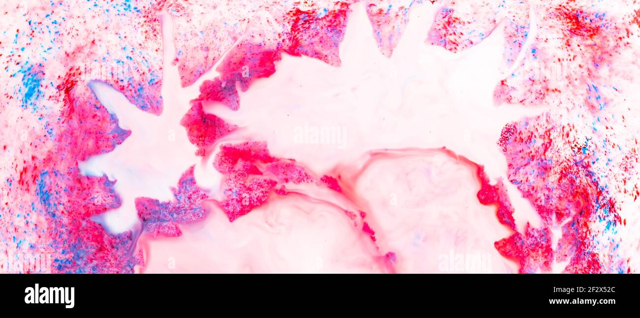Fluid Art. Pink abstract texture. Liquid marble pattern. Abstract ink ...